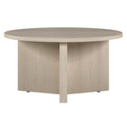 Hudson&Canal - Table basse ronde Anders de 81 cm de largeur, , blanc aulne-La table est fabriquée à partir de matériaux MDF de haute qualité et durables