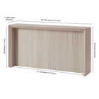 Hudson&Canal - Console Piedmont 56" de largeur - Blanc aulne-Nettoyer avec un chiffon doux et sec, sans produits chimiques agressifs ni produits de nettoyage abrasifs