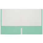 Staples - Porte-document à deux pochettes - format lettre - sarcelle-Peut contenir jusqu'à 100 feuilles de papier de format lettre (50 par pochette)