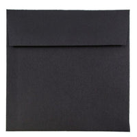 JAM Paper - Enveloppes d'invitation carrées - 6 x 6 - lin noir - Paquet de 25-Parfait pour les cartes de voeux, les invitations, les mariages ou toute autre annonce
