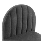Modway - Isla Tissu rembourré Fauteuil d’appoint de salle à manger Ensemble de 2 - Charbon noir-Capacité de poids de la chaise : 331 lb.