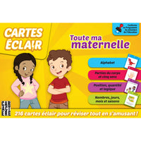Éditions Caractère - Cartes éclair - Toute ma maternelle - Français-les cartes sont regroupées par thèmes ce qui a pour but d’aider l’apprenant à organiser et à mémoriser les concepts abordés
