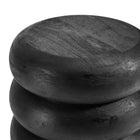 Modway - Ellery Rond empilé Bois Table d’appoint - Brosse métallique noire-7