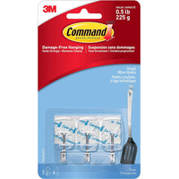 Command™ - Crochets incolores avec bandes incolores, petit-Suspension sans dommages