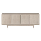 Hudson&Canal - Meuble TV Aelin pour téléviseurs jusqu'à 75" - Blanc aulne-Un design contemporain moderne peut accueillir des téléviseurs jusqu'à 75 pouces pour votre espace de divertissement