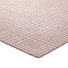 Modway - Kaja Abstract Plaid Tapis de 5 pi l x 8 pi L - Ivoire Camée Rose et Bleu Clair-Dessous du tissu de jute adhéré
