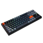 Adesso - EasyTouch 1100 Clavier mécanique – RVB, filaire/sans fil/Bluetooth, 88 touches, hot-swappable, QMK/VIA, touche Copilot-Support programmable VIA/QMK : personnalisez chaque touche, macro et effet RVB à l’aide d’un logiciel open source
