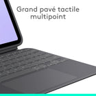 Logitech - Étui clavier Combo Touch pour iPad Pro 11 po M4 2024 - Graphite - Anglais-Grand pavé tactile multipoint: notre plus grand pavé tactile. Il offre une expérience de suivi intuitive. Les gestes multipoint vous permettent de faire glisser, pincer, appuyer deux fois, et bien plus 