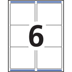 Avery - 35524 Étiquettes imperméables, 3⅓" x 4", adhésif permanent, pour imprimantes laser, blanc, Paquet de 60-Créez et imprimez vos propres étiquettes personnalisées à l’aide de notre logiciel Création et impression en ligne gratuit et d'utilisation facile