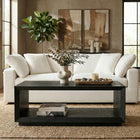 Hudson&Canal - Table basse rectangulaire Evie 48" L - Grain noir-Caractéristiques assemblage facile