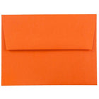 JAM Paper - Enveloppes d'invitation colorées A2 - 4,375 x 5,75 - orange recyclé - Paquet de 50-Nos enveloppes sont fabriquées à partir de 30 % de papier recyclé de 24 lb et comportent une fermeture en gomme à rabat droit avec une finition lisse