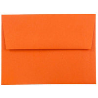 JAM Paper - Enveloppes d'invitation colorées A2 - 4,375 x 5,75 - orange recyclé - Paquet de 50-Nos enveloppes sont fabriquées à partir de 30 % de papier recyclé de 24 lb et comportent une fermeture en gomme à rabat droit avec une finition lisse