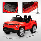 Qaba voiture RC pour enfants sous licence CHEVROLET 12V - rouge-Contrôle parental à distance ou manuel, trois vitesses réglables de 0,8 à 2 mph (1,3-3,2 km/h) 