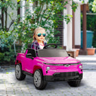 Qaba - Voiture RC pour enfants sous licence CHEVROLET 12V - rose-Suspension à ressorts sur les quatre roues et démarrage en douceur pour une conduite confortable 