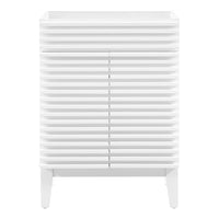 Modway - Render 24" Armoire de toilette de salle de bain (lavabo non inclus) - Blanc-Style moderne du milieu du siècle