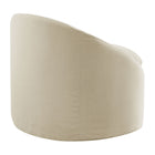 Modway - Sadie Slipcover Mélange de lin Chaise d’accent ronde - Lin-Assemblage simple requis
