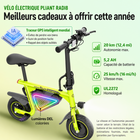 Gyrocopters - Trottinette électrique pour enfants Radi8 - Vitesse 25 km/h - Autonomie 20 km - Éclairage LED - Vert-Le Radi8 est un dispositif de mobilité électrique certifié UL 2272, garantissant sa conformité aux normes de sécurité incendie et électrique les plus strictes au Canada et aux États-Unis