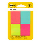 Post-it - Feuillets, collection Peptitude, 1 3/8 po x 1 7/8 po, 50 feuillets/bloc, 400 feuilles, paquet de 8-Les Feuillets Post-it adhèrent fermement et se retirent proprement