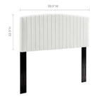 Modway - Rebecca Performance Velvet Tête de lit jumelée, Blanc-Rembourrage en velours polyester Performance
