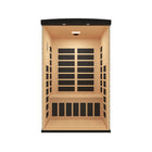 iComfort - Sauna infrarouge 2 personnes - 117 cm (l) x 114 cm (p) - Noir-Porte en verre trempé