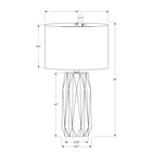Monarch Specialties - Luminaire - 25 po H Lampe De Table - Céramique Noire - Abat-Jour Ivoire / Crème - Contemporain-Cette lampe polyvalente est parfaite sur les tables d'appoint ou latérales dans le salon ou le bureau à domicile, ou dans une chambre à coucher sur une table de chevet pour un éclairage moderne