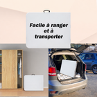 Homy Casa - Table pliante portable de 6 pi pour intérieur et extérieur, camping - Blanc-Le verrou latéral sécurise la table pliée