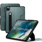 Zugu - Étui pour iPad Pro 12,9 po 2021/2022 - Édition Limitée - Vert Pin-Étui folio magnétique