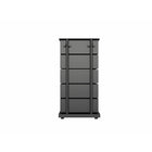 Simply - Unité de stockage 14.96"W x 10.43"D x 28.35"H - Noir-Utilisation fonctionnelle dans un bureau, une salle d'artisanat ou une chambre.