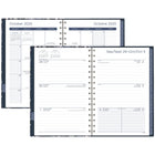 Mead - Agenda hebdomadaire/mensuel Caprice floral 2026 - 8-1/2 po H x 5 1/2 po l - bleu - bilingue-Format des pages : 8 1/2 po H x 5 1/2 po l