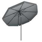 Outsunny - Parasol de terrasse avec inclinaison et manivelle pour terrasse - 8,5 pi - gris foncé-Le auvent peut être incliné des deux côtés pour se protéger du soleil