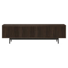 Hudson&Canal - Meuble TV Whitman pour téléviseurs jusqu'à 75 pouces - Alder Brown-Une conception de transition peut accueillir des téléviseurs jusqu'à 75 pouces pour votre espace de divertissement