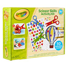Crayola - Kit d'activités pour apprendre à utiliser des ciseaux - Lot de 88-Spécialement conçu pour les petites mains : Les ciseaux de sécurité sont dotés de pointes arrondies et de lames en plastique pour couper en toute sécurité uniquement le papier. De plus, le bloc d'activités offrira aux tout-petits des exercices de découpe pour les aider à acquérir la confiance dont ils ont besoin pour utiliser des ciseaux