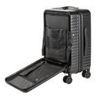 Gry Mattr - Bagage à main hybride à 4 roulettes - Noir mat-Compartiment avant séparé pour ordinateur portatif pour récupérer rapidement votre ordinateur et vos documents de voyage