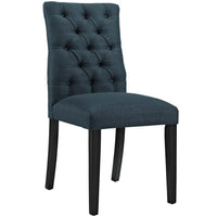 Modway - Duchess Bouton touffé Tissu Chaise à manger - Azure-Chaise de salle à manger à touffes boutonnées