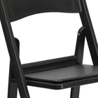 Flash Furniture – Chaise pliante en résine Hercules, capacité de 1000 lb, siège en vinyle noir, noir, 4/paquet-Résine de propylène stabilisée aux rayons UV