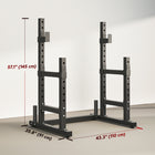 Soozier - Rack À Squats Réglable - Rack À Haltères Multifonction 660 Lb - Noir-Quatre dispositifs de sécurité offrent une zone de réception plus large pour une protection renforcée  