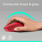 Logitech - M280 souris sans fil - Rouge-Autonomie longue durée: une longévité à toute épreuve grâce à son autonomie de 18 mois(1) efficace sur le plan énergétique afin que vous puissiez vous concentrer sur ce qui compte vraiment, 1x pile AA incluse	