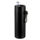 Gry Mattr - Bouteille d’eau d’entraînement avec couvercle à paille - 700 ml - Noir-L’intérieur en acier inoxydable aide à garder les boissons froides