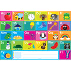 Ashley Productions - ASH95706 Tapis de table Studio Smart Poly ABC's Learning - 13" x 19" - unilatéral - paquet de 10-Utilisez avec des marqueurs effaçables à sec ou à base d'eau et des crayons lavables.