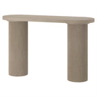 Hudson&Canal - Table console ovale cannelée Isa - 55 po l - Blanc aulne-La table de montage supporte un poids maximal de 22,7 kg (50 lb)