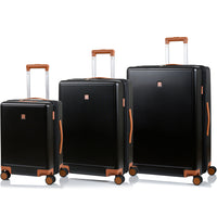 Champs - Vintage Muse Ensemble de Bagages 3 Pièces - NoirTan-Expansion sur toutes les valises