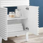 Modway - Render 24" Armoire de toilette de salle de bain (lavabo non inclus) - Blanc-Coiffeuse à grains de noyer
