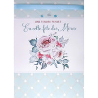 Rosedale Gold - Cartes De Souhaits De Fête Des Meres 5-1/2 po x 8 po / Enveloppes - Paquet de 6 - Fleurs-Cartes de souhaits qualité boutique