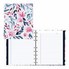 Blueline - Cahier de notes NotePro à couverture rigide Collection Fashion - 9-1/4 po x 7-1/4 po - Fleurs Tranquilles-Couverture rigide et lisse