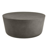 Modway - Brion Rond intérieur - Terrasse extérieure Béton Table basse - Gris-Construction en béton