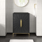 Modway - Awaken 24" Armoire à coiffeuse de salle de bain - Noir-Bassin d’évier non inclus