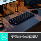 Logitech - MX Mechanical Clavier Sans Fil Rétroéclairé Performant - Boutons Tactiles Silencieux-Travail Plus Rapide, Plus de Personnalisation: Programmez les touches Fn, assignez des effets rétroéclairé, activez Flow sur les ordinateurs, contrôle multi-appareils et plus dans Logi Options+