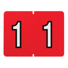 Oxford – Étiquettes numériques compatibles Datafile, « 1 », rouge, bte 500-Passez moins de temps à classer et à trouver ce que vous cherchez grâce à ces étiquettes à chiffres à code-couleur