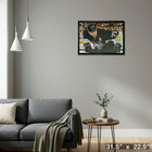 Evgeni Malkin Pittsburgh Penguins Faceoff sur toile - Toile encadree - 31" x 22"-Prêt à accrocher - livré entièrement assemblé