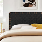 Modway - Sparta Tissage Cuir végane Tête de lit King, Noir noyer-Tressage de panier en cuir végane